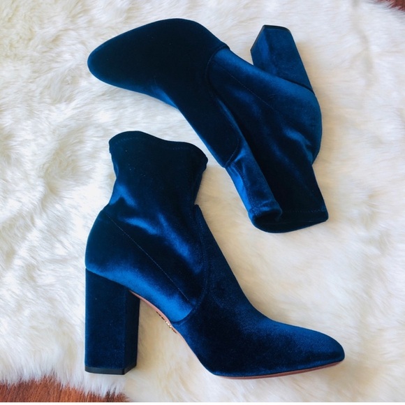 Aquazzura So Me Velvet 85mm Bootie - Picture 1 of 4